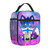 WOEMOZAP Galaxy Fox Insulated Lunch Box,Kawaii Fox Drinking Boba Bubble Tea Kids Lunch Bags For Girls,Reusable Portable Kids Girls School Lunch Box With Detachable Handle