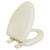 Plexon Soft Cushioned Toilet Seat, Elongated Bone, Slow-Close Lid & Seat, Quick-Release Hinge, Easy To Clean & Change
