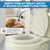 Plexon Soft Cushioned Toilet Seat, Elongated Bone, Slow-Close Lid & Seat, Quick-Release Hinge, Easy To Clean & Change