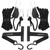 Kayak Tie Down Straps Kit – Bow & Stern Loops, Heavy Duty Ratchet Straps