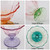 10 Oz Glass Ice Cream Bowls Set of 4, Colored Clear Dessert Bowl Footed