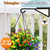 Adjustable Vinyl Fence Hooks Fit Fence Widths 0.75-3 Inch, Heavy Duty Vinyl Fence Plant Hangers for Hanging Plant Bird Feeders, Lights, Basket Over the Fence Hanger for Hanging Plant Outdoor- 2Pack