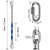 Dakzhou 4 Stainless Steel Chains (84") Swing Chains, Heavy Duty Swing Hardware,4 Quick Connection Buckles, Indoor and Outdoor Playground Swings, Hammocks, Sandbags, 1000 lb Capacity Blue