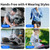 Socool Portable Waist Fan Clip on Wearable Belt 5000mAh Rechargeable Personal Fans, 25H Shirt Fan Cooling, 4 Speeds 13000RPM Battery Operated, Neck Fan Hanging for Outdoor Camping Travel Jobsite