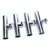 Amarine Made 4Pcs Marine Grade Stainless Steel Rail Mounted Clamp on Fishing Rod Holder for Rails 1" to 1-1/4"