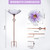 MUMTOP Glass Birdbath Birdfeeder with Metal Stake Garden Outdoor Purple