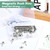 GOOLADA 30 Sets Magnetic Tacks, Silver Magnetic Push Pins, Flat Thumbtacks for Hanging, Poster Hanger, Silver Push Pins for Bulletin Board Cork Board Cubicle Wall