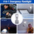 Enhon 2 Pack 4 in 1 LED Emergency Lights for Home Power Failure,Silver