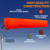 18"x60" Airport Windsock | Heavy Duty, All Weather, Waterproof, UV Fade Resistant, High Vis Fluorescent, Quad Stitched, Zip Ties Included, for Industrial, Aviation, and Agricultural Use | Orange