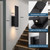 Vloitgol Black Wireless Wall Sconces Set of Two,3000K-6000K Dimmable Battery Operated Wall Sconces with Remote,USB Rechargeable LED Wall Lights for Living Room Bedroom Hallway