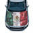 Mumeson Mexico Flag Car Hood Cover Stretch Polyester Protector with Adjustable Triangular Fasteners Waterproof Oversized Automotive Hood Covers for Large SUV and Pickup Trucks