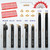 Indexable Lathe Turning Tool 21Pcs Kit 1/2'' 12mm Shank 7 Pcs Metal Lathe Tool Holder Set with 14 Pcs Turning Inserts for Turning Grooving Threading Boring Carbide Inserts Carbide Turning Tool
