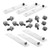 Roof Rack Removal Delete Kit Cover Clips 7559635020A0 x 6 9011908C47 x12 Fit for Toyota FJ Land Cruiser Roof Rack Kit Replac 2007-2014