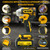 Rhovixster Cordless Impact Wrench 1/2 - 580N.M Max Cordless Impact Wrench Set with 2 Speed Adjustable, Brushless Motor High Torque Impact Guns with 2x4Ah Batteries and Charger