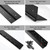 2 Pack Heavy Duty Piano Hinge 24 Inch x 2 Inch Width, 0.047'' Thick Stainless Steel Black Continuous Hinge for Cabinet, Door, Toolbox, Wooden Box, Metal Plate, Furniture, Industrial Project