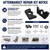 Front Seat Armrest Repair Plate Kit for Ford F-Series and Bronco