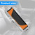 AUCELI 2PCS Carbon Fiber Car Seat Belt Cover, Breathable Leather, Orange