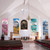 Moukeren 4 Pcs 4 Pcs Church Banners with Scripture Religious Worship Banner Christian Porch Sign Jesus Hanging Backdrops for Spring Summer Indoor Outdoor Sanctuary Wall Decor (Scripture)
