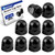 18PCS 1/4"-20 Acorn Cap Nuts, Black Zinc Plated 304 Stainless Steel