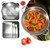 14.5 Inch Stainless Steel Wok with Steel Lid | Jumbo Cooker | Dual Handles