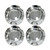 4Pack 7-1/8" Center Caps Compatible for Chevy Silverado Avalanche Suburban Tahoe 2007-2014, 6 Lug Wheel Cap Cover for 20" 5-Spoke Rims Replace # 9595152, 9597686 (Bright Silver)