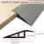 BEIEBIJOB Floor Transition Strip for Threshold 1/2" to 3/5" Height, Gray