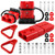 Zhushan 4PCS 1/0 AWG 175A Battery Quick Connect/Disconnect Plugs (Red), 12–36V Heavy Duty Connectors for Car, RV, Winch, Solar, Trailer