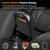 FIILINES Center Console Cover for Toyota RAV4 2019-2026 – PU Leather Armrest Protector Cushion Pad, Wear-Resistant Interior Accessories, Black