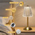 USB Rechargeable Crystal Touch LED Night Light Desktop Table Lamp Ambient Lighting for Hotel Bedroom Decor