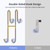 Over Shower Glass Door Hook, 2 Pack Gold Stainless Steel Extended Shower Door Hooks, Bathroom Frameless Drilling-Free Hanger, Double Side Towel Hooks