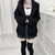 Long Sleeve Strapped Rabbit Ear Hoodie Thick Warm Lolita JK Cardigans Women Y2K Winter Autumn Ladies Top Rabbit Ear Hoodie