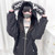 Long Sleeve Strapped Rabbit Ear Hoodie Thick Warm Lolita JK Cardigans Women Y2K Winter Autumn Ladies Top Rabbit Ear Hoodie