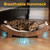 FUKUMARU Extra Large Sisal Cat Scratcher Bed Indoor Sturdy Wood Scratch Bed