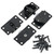 2Sets Black Sliding Cabinet Hardware Component Home Wardrobe Sliding Door Nylon Pulley Wheel Cabinet Hanging Wheel Wardrobe Furniture Hardware for Closet, Wardrobe, Sliding Doors