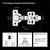 STIANC 20 Pcs Full Overlay Frameless Soft Close Cabinet Hinges,105° 3-Way