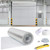 Tandefio Roll up Garage Door Insulation Kit for Cooling Metal Buildings White Reflective Foam Aluminum Foil Summer Barrier Warehouse Insulation Panels for 1 Door 10'x10' or 12'x12'