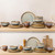TheTerra Ceramic Dinnerware Set for 4, 12-Piece Plates and Bowls Set
