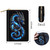 FQTBCEARI Credit Card Holder, RFID Blocking Small Leather Card Wallet for Women, Credit Card Wallet Organizer, Pocket Business Card Case with Zipper, Blue Glowing Dragon