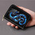 FQTBCEARI Credit Card Holder, RFID Blocking Small Leather Card Wallet for Women, Credit Card Wallet Organizer, Pocket Business Card Case with Zipper, Blue Glowing Dragon