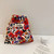 Cotton Linen Floral Storage Drawstring Bag Women Finishing Storage Pouch Cute Makeup Bag Christmas Gift Candy Jewelry Organizer