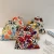 Cotton Linen Floral Storage Drawstring Bag Women Finishing Storage Pouch Cute Makeup Bag Christmas Gift Candy Jewelry Organizer