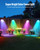RGB Sync Solar Fence Lights Outdoor 12 Pack, Fence Lights Solar Powered