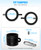 DUPKEV 1 Inch Flag Pole Rings with Bearings, Aluminum Alloy, Black-1 Pair