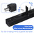 2 Pack Flush Bolt for Double Door, 8 Inch Stainless Steel French Door Lock with Three-Hole Plate and Screws, Flush Latch Bolts for Inactive Leaf Wood Double Dummy Doors(Black)