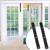 2 Pack Flush Bolt for Double Door, 8 Inch Stainless Steel French Door Lock with Three-Hole Plate and Screws, Flush Latch Bolts for Inactive Leaf Wood Double Dummy Doors(Black)