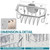 TAILI Sponge Holder for Kitchen Sink with Strong Suction Cup-Silver