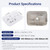 Bathroom Rectangle Vessel Sink 20" x 15" Semi Recessed Sink White Drop in ceramic Sink with Overflow Modern Sinks Bowl Vanity Above Counter Basin