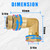 CXCESNS 3/4" Brass Garden Hose Elbow, 90 Degree GHT Solid Brass Fitting