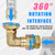 CXCESNS 3/4" Brass Garden Hose Elbow, 90 Degree GHT Solid Brass Fitting