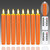 Mavandes Flameless Flickering Taper Candles Two Remote,7.5 Inch Orange Battery Operated LED Window Candles Timer,Set of 8 Plastic 3D-Wick Dripping-Wax Effect Flameless Candlesticks(0.86”Dia,Warm Fire)